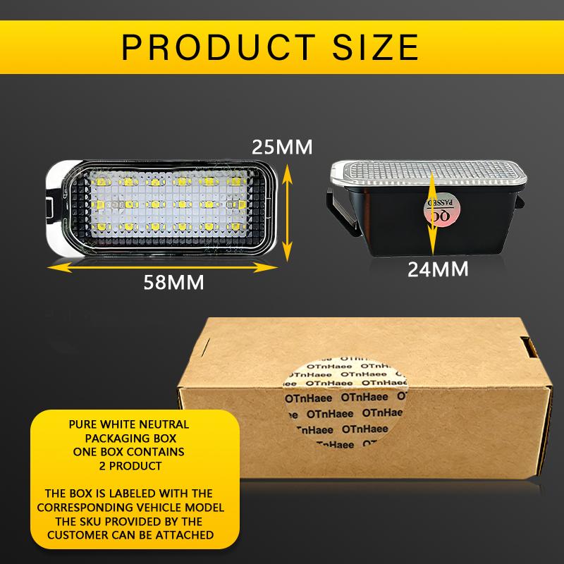 2Pcs License Plate Light for Ford KUGA S MAX MONDEO MK4 MK5 MK2 FIESTA 2008-2019 FOCUS Ford Jaguar XJ XF LED Number Signal Light