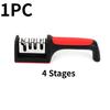 Household Knife Sharpening Tool Kitchen Cutter Knife Sharpener Multifunctional Handheld 3-1 Sharpening Stool Tool Non Slip Base