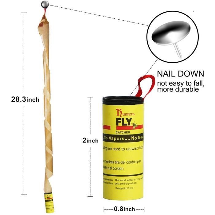 Flugfångare Papper Flugsmälla Inomhus Utomhus Använd Flugor, Myggor och Andra Flygande Insekter(40 Roule
