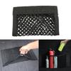Car Rear Mesh Trunk Seat Back Bag Elastic String Net Magic Sticker Universal Storage Bag Pocket Cage Net Double Layer
