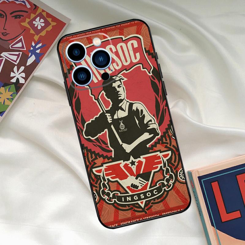 1984 George Orwell Book Novel Phone Case For iPhone 16 15 14 13 12 11 17 Pro Max 15 16 Plus 12 Mini 16e 17 Air Funda Cover