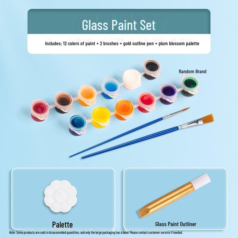 Rose Jasmine Moonlit Night Glass Paint Set with Osmanthus Scent and Gold Edge Hand-Painted Cup & Outlining Pen