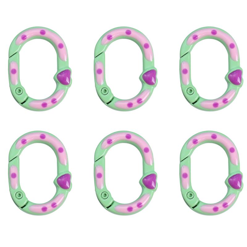 Stop malowany sprayem dwustronny brelok w kształcie serca w kropki owalny krople oleju akcesoria DIY