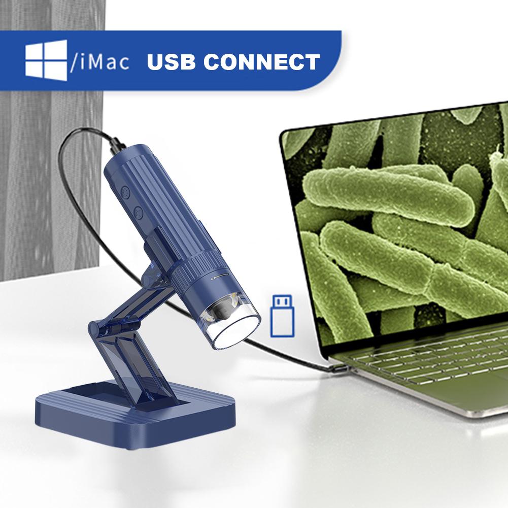 Mini Microscope 1080P HD Inspection Camera Endoscope with Adjustable Stand with LED Lights 50x-1000x for Android Ios iPhone IPad