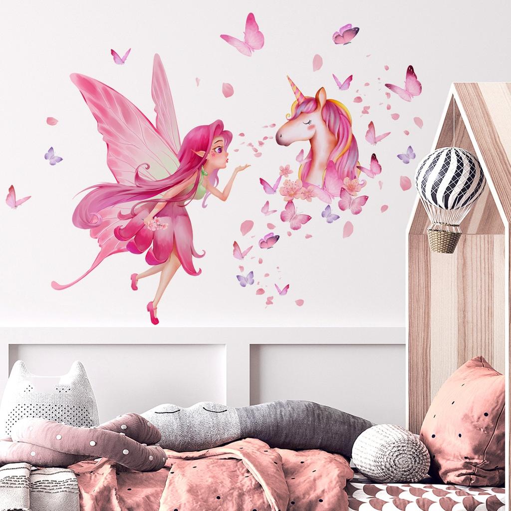 A Set of Flower Butterflies Wall Decals Wall Stickers for Living Rooms