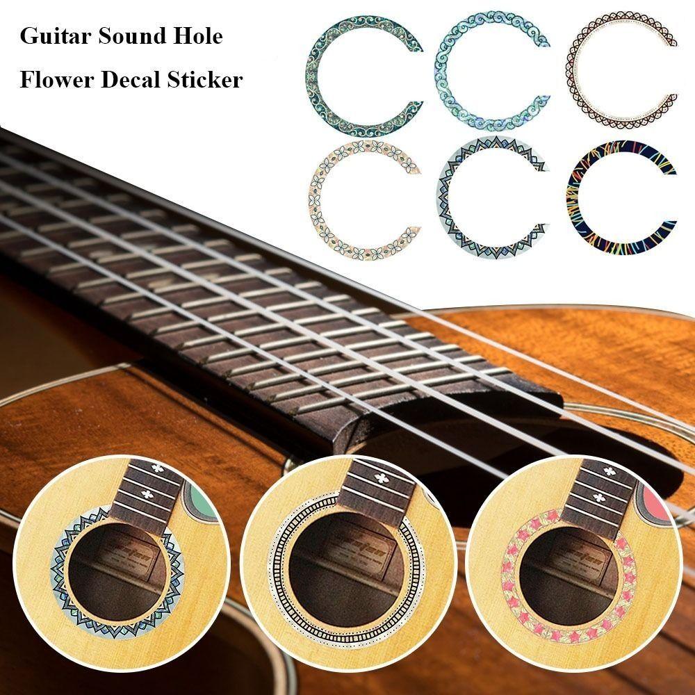 PVC Sound Hole Decal Musical Instruments Supplies Guitar Accessories Folk Guitar Sticker  Guitar