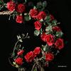 Artificial Rose Vine Wall Decor for Air Conditioner Pipes
