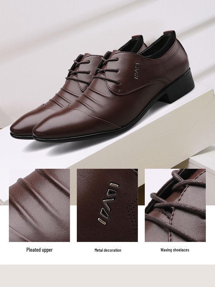 Pánské velké formální kožené boty na jaro a podzim – bílý britský styl, ideální pro podnikání, studiovou fotografii, ležérní nebo svatební oblečení.