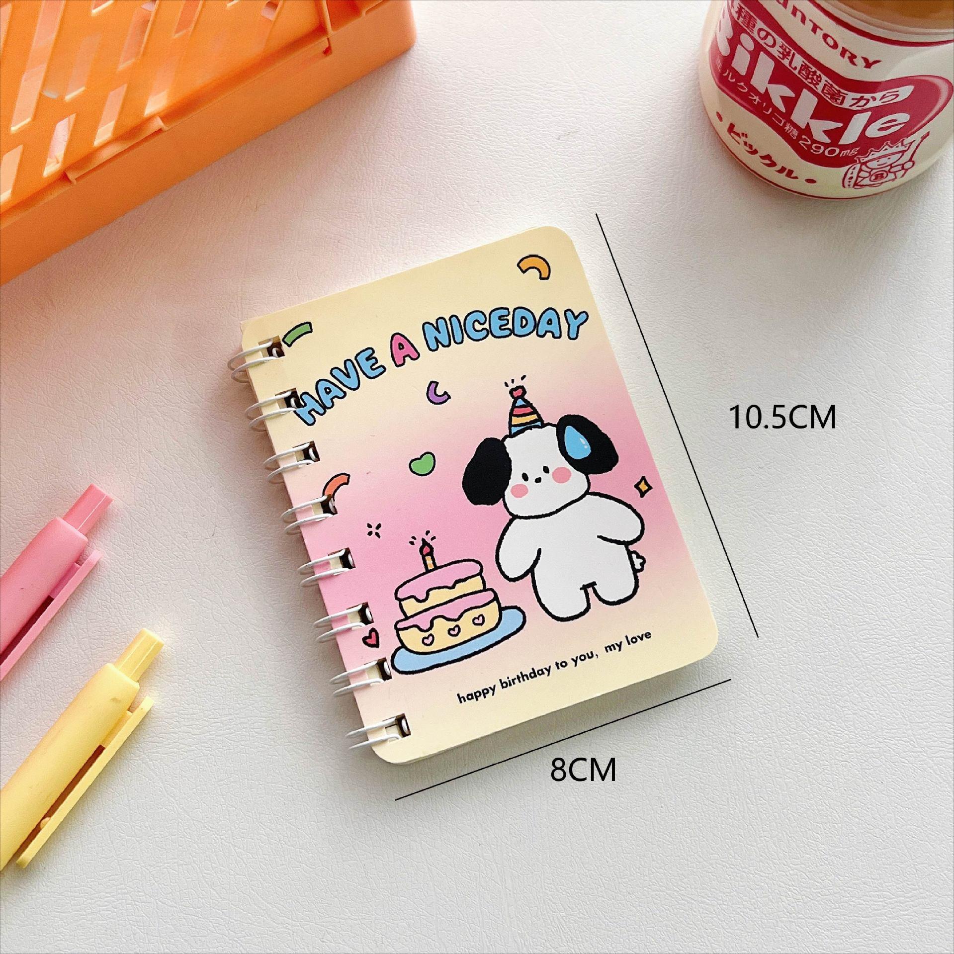 

Kawaii Chubby Panda Cartoon A7 Блокнот на котусі, 80 сторінок, кишеньковий блокнот, офісне шкільне навчальне приладдя, міні-щоденник Kawaii Diary Journal