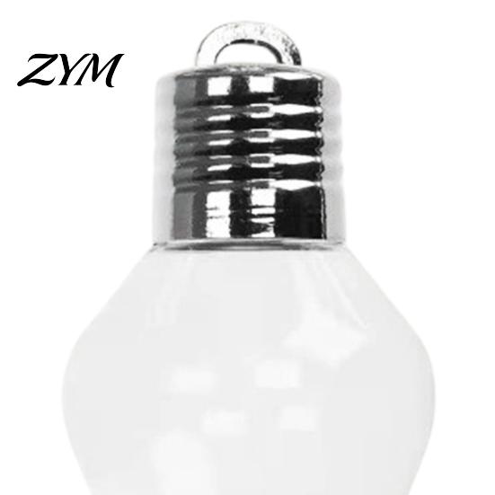 Christmas Stocking Stuffers Bulb Shape Storage Jar, Transparent Refillable Light Reusable Holiday Treat Holders Ornament, Tree Pendant for Home Party