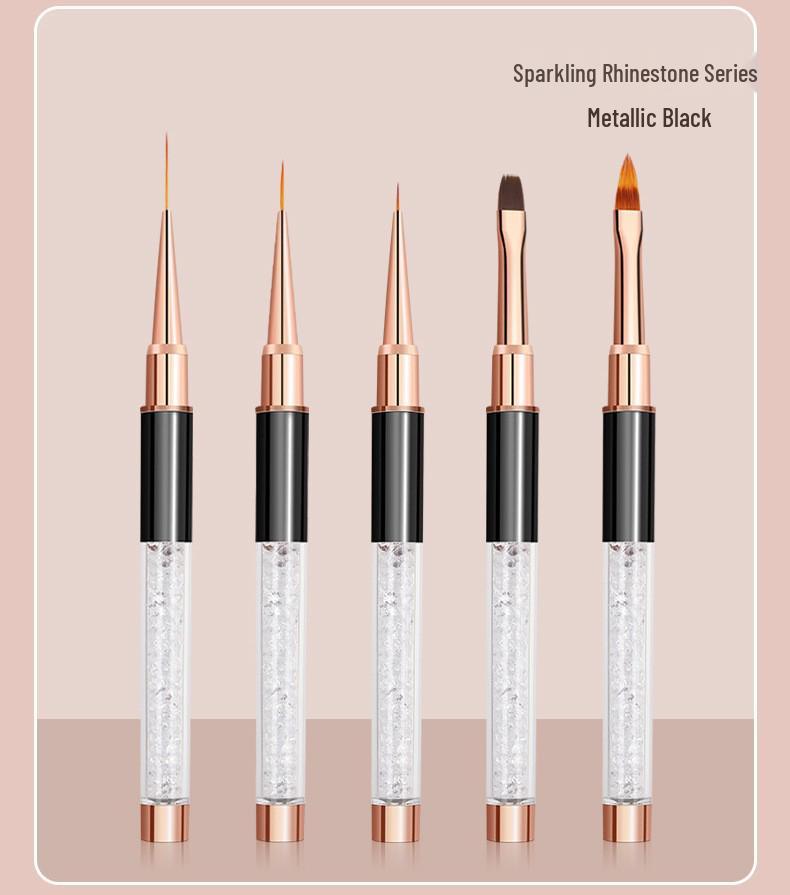 

Самая продаваемая кисть для нейл-арта с белой ручкой и розово-золотой обоймой, с наконечником для лепки и фототерапии в виде ромашки