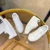 Leather Simple Solid Color Little White Shoes Women's Spring and Summer Thick-soled Small Height-increasing Board Shoes