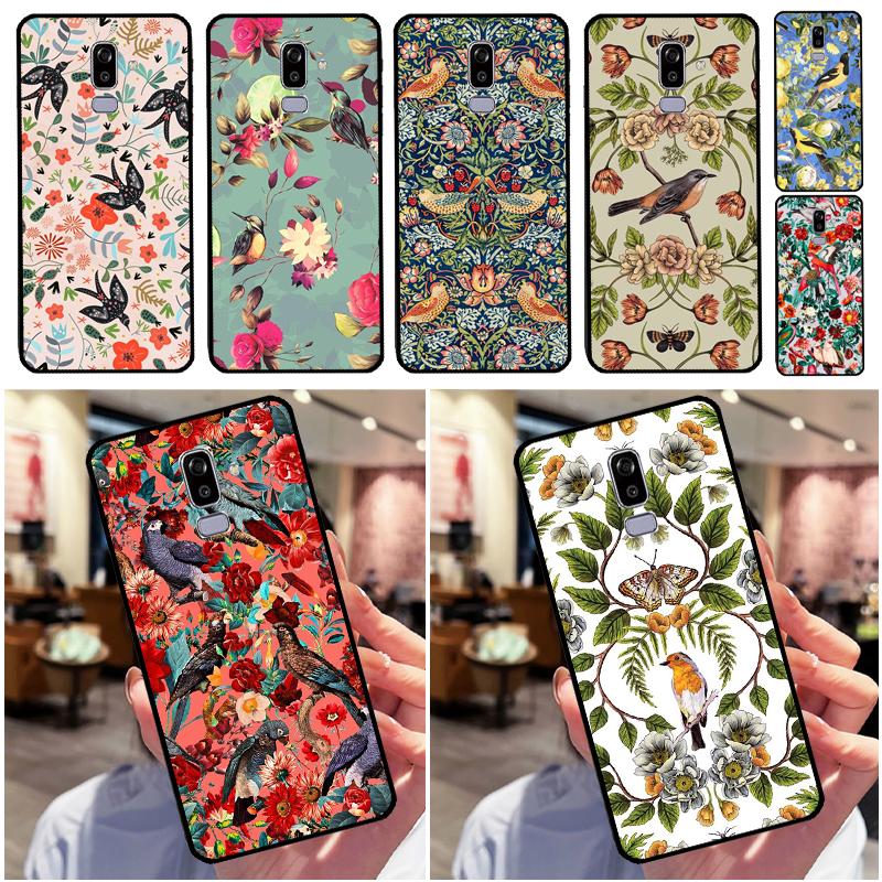 Garden Birds Case For Samsung Galaxy J3 J5 J7 2017 A3 A5 2016 A6 A8 J2 J8 A7 A9 2018 J4 J6 Plus Cover