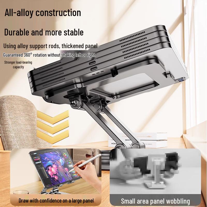Foldable Aluminum Laptop & Tablet Stand with Heat Dissipation