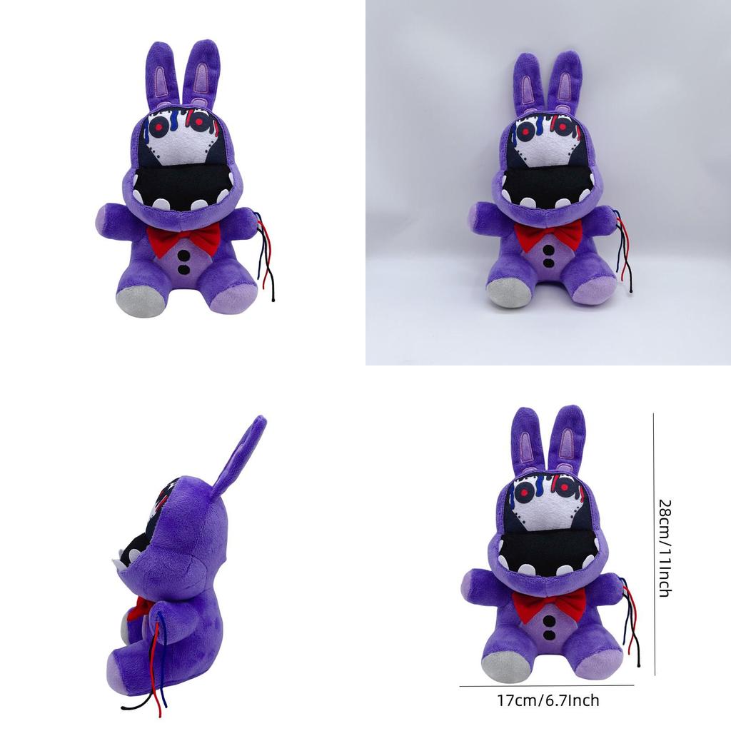 Cute Fnaf Series Midnight Bear Skeleton Purple Rabbit Plush Toy Animal Category