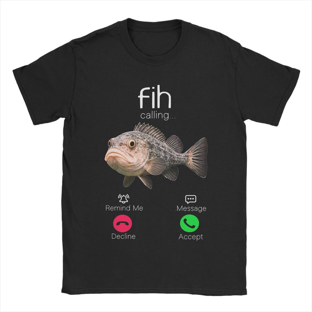 Unisex S TShirts Fih Shoes Fish Meme Vintage 100 Cotton Tees Short Sleeve T Shirts Crewneck Tops Original
