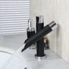 Black Bathroom Unique Single Handle Waterfall Basin Faucet Spout Mixer Tap Deck Mounted  Bronze Finished Hot & Cold Water
