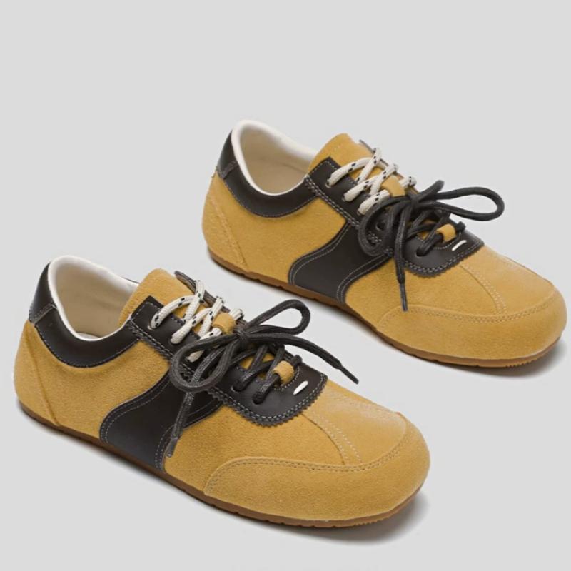 

Fashion Tennis Lace-Up Hike Shoes Sneakers Cross-tied Comfort Casual Flats Shoes Woman High Quality Sport Shoes Female Sneakers 35 жовтий