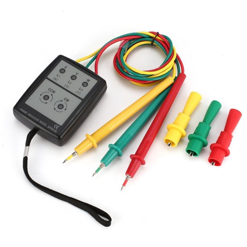 ABHB-Phase Detector Current Tester With LCD Light And Buzzer Prompt For Judging Phase Sequence And Rotation Direction