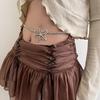 American Vintage Pin Buckle Belt Female Niche Belt Wide Hottie Hip Hop Brown