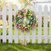 Plastic Easter Egg Wreath Simulated Plant Spring Floral Wreath Artificial Wreath  Holiday Decor