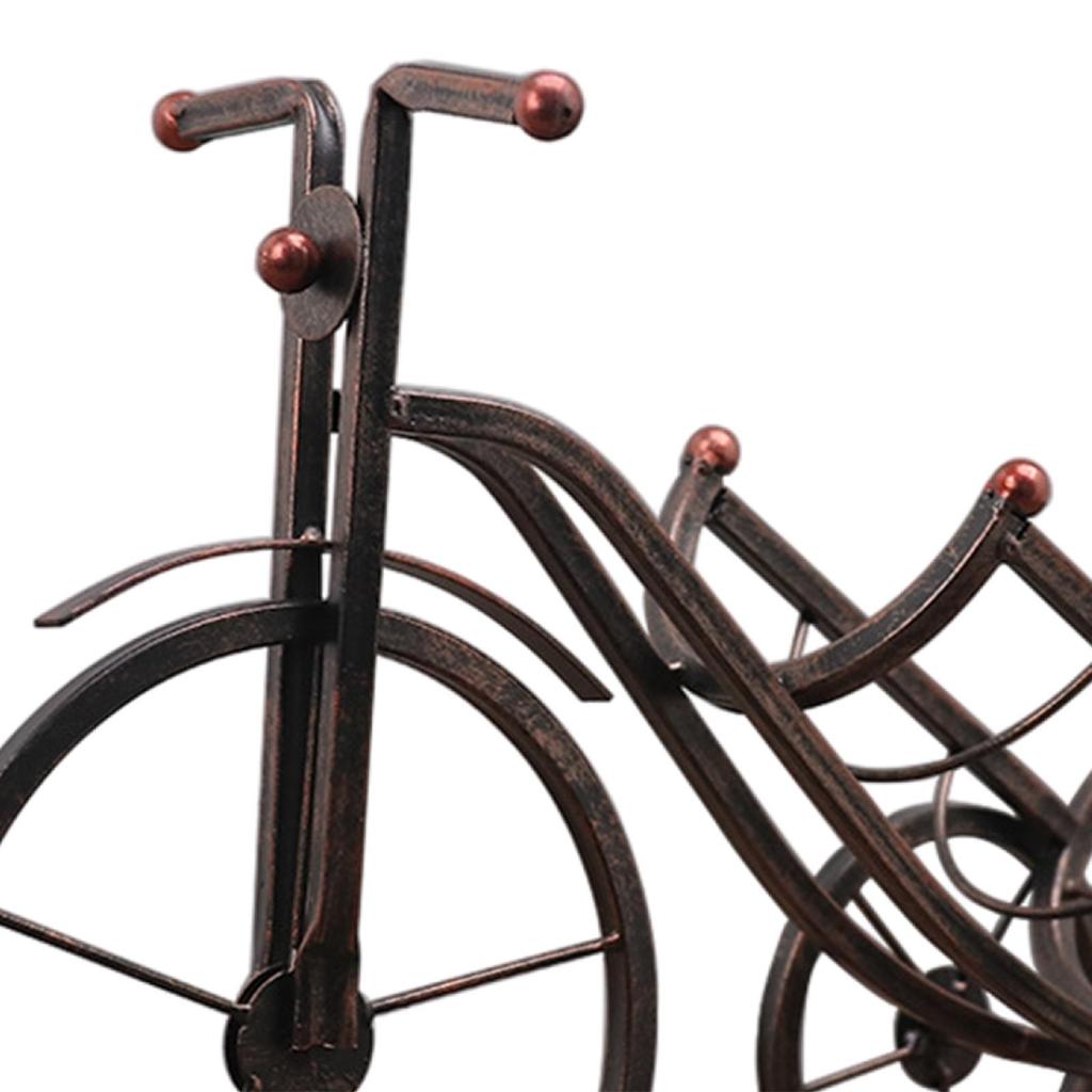 Classical Shape Bottle Holder Decorative Iron Furnishing Craft Tabletop Storage Rack for Decor Desk