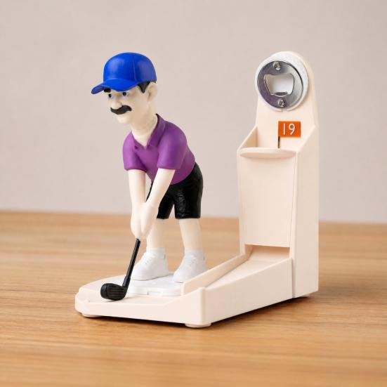 Flaschenöffner, Golfschwung-Bierform, Lustiges Brettspielzubehör, Langlebiges kreatives Ornament, für Hausbars und Partys