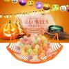 Halloween Decorative Fruit Plate, Halloween Spider Web Candy Basket, Black Orange Candy Bowl, Plastic Candy Box