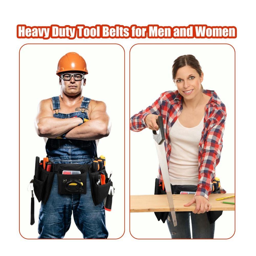 Sturdy Tool Waist Bag Multiple Pockets Tool Pouch Large Capacity Electrician Tool Bag  Carpenter