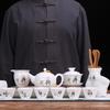 White Porcelain Kung Fu Teaset Spare Parts Household Ceramic Cover Bowl Personal Tea Brewer Tea Bowl Tea Preparation