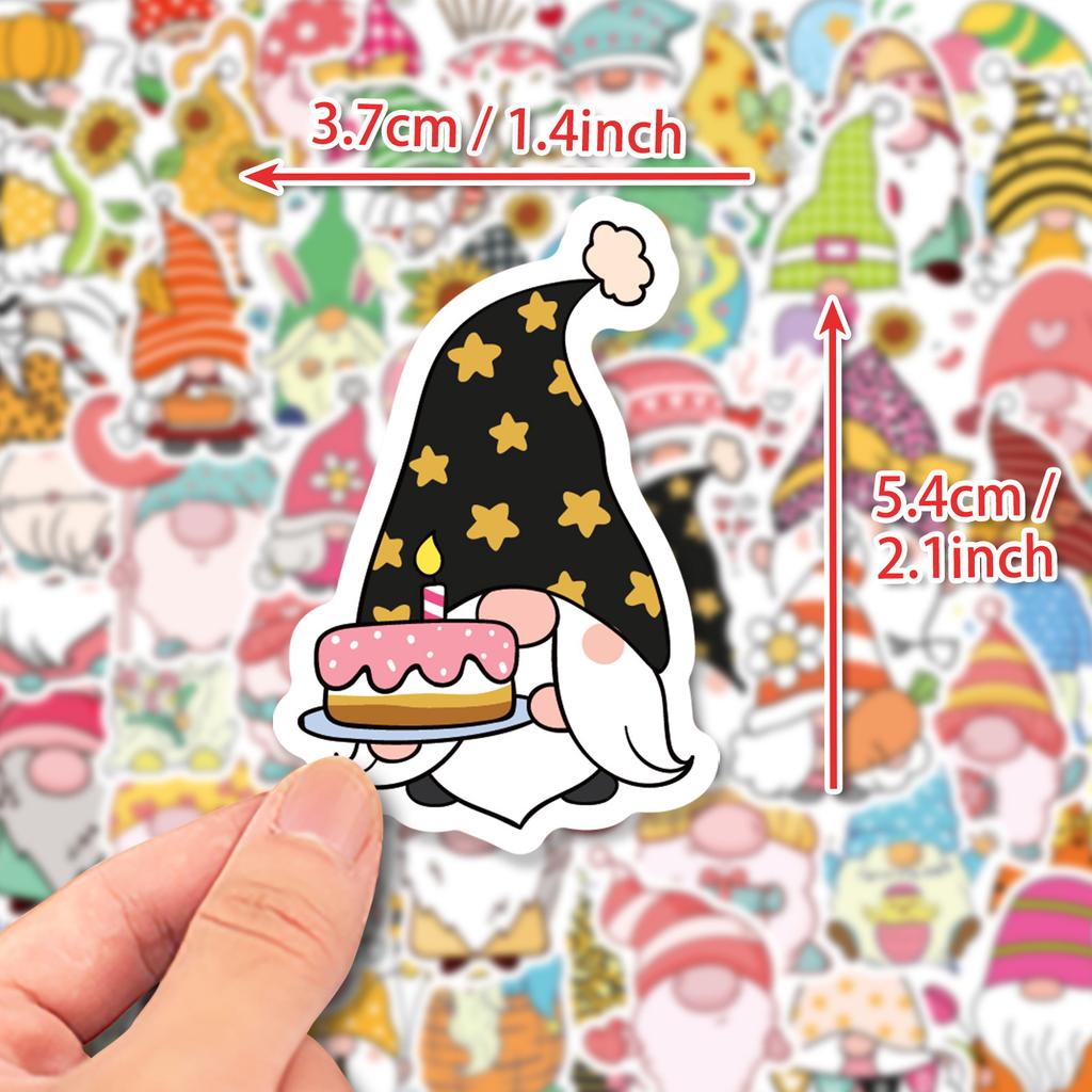 50 Cartoon Dwarf Cake Stickers Shrimp Skin Kids Cute Creative Dwarf Stickers