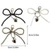 Elegant Bowknot Beaded Keychain Charm Fashionable Keyring Charm Beaded Charm Pendant Handbag Charm Suitable for Women