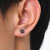 Stainless Steel Gear Stud Earrings for Men Boys,Retro Gray Ear Studs,Rock Punk Jewelry Anniversary Birthday Gifts