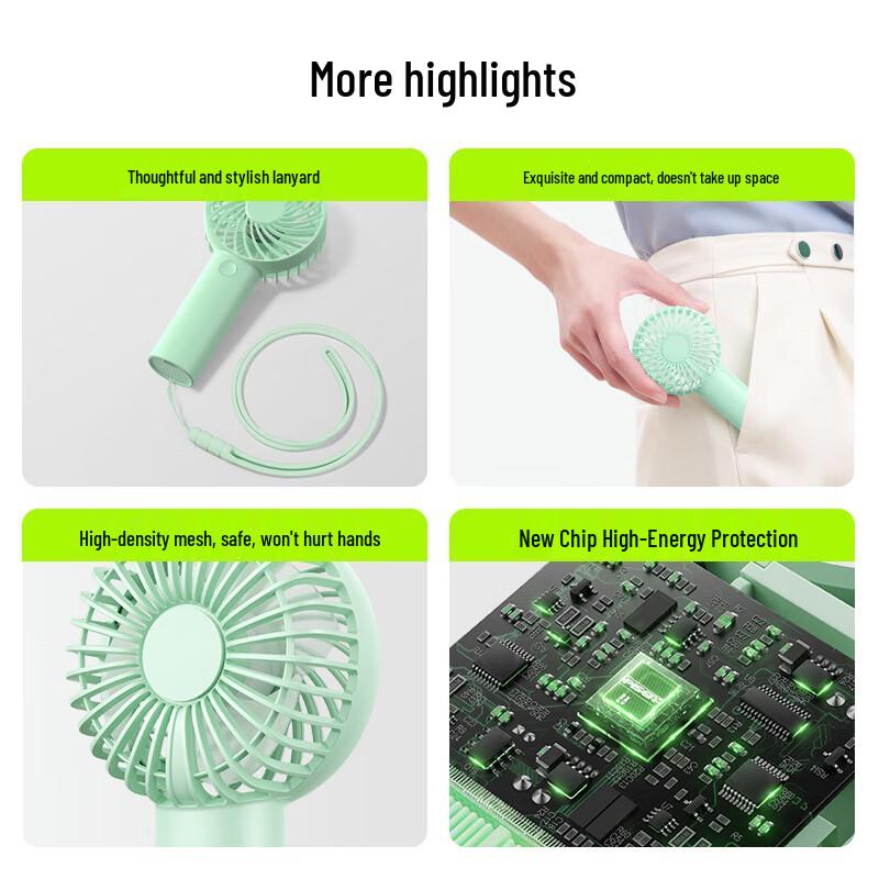 Pisen Portable USB Rechargeable Mini Fan