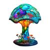 Colorful Resin Flower Mushroom Table Lamp Home Bedroom Decoration Powered Usb