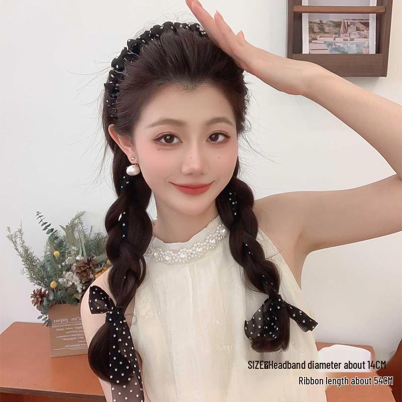 

Плетеный ободок в горошек: Роскошный, Легкий Аксессуар для Волос для Женщин