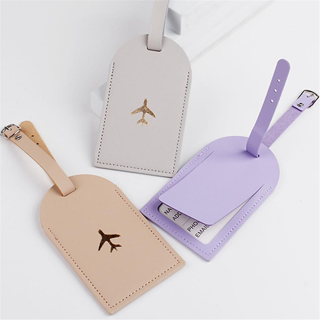 Suitcase Tags Luggage Tag Baggage Backpack Soft Tags with Strap Name ID Address Card Baggage Identifier Travel Accessory