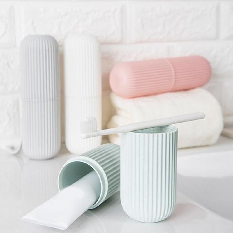 Portable Toothbrush Cup Bathroom Toothpaste Holder Storage Case Storage Cup