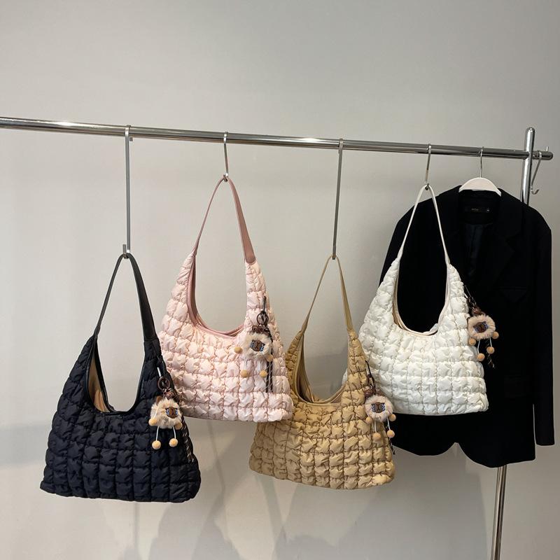 Girl Pleated Cloud Bag New Lightweight Bubble Handbag Large Capacity Casual Foreign Style Shoulder Bag