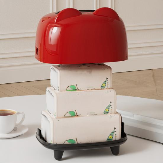 Tissue Box Holder with Phone Holder Slot Spring Support Tissue Dispenser Cover Tissue Case