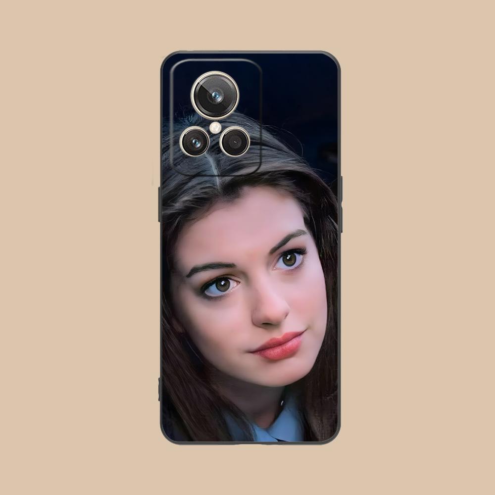 

Anne Hathaway Mobile Phone Case for Realme 15 14 13 12 11 10 9 Pro Plus T i Lite 5G Colorful Printing Cover Cellphones Pretty realme 9i 5G