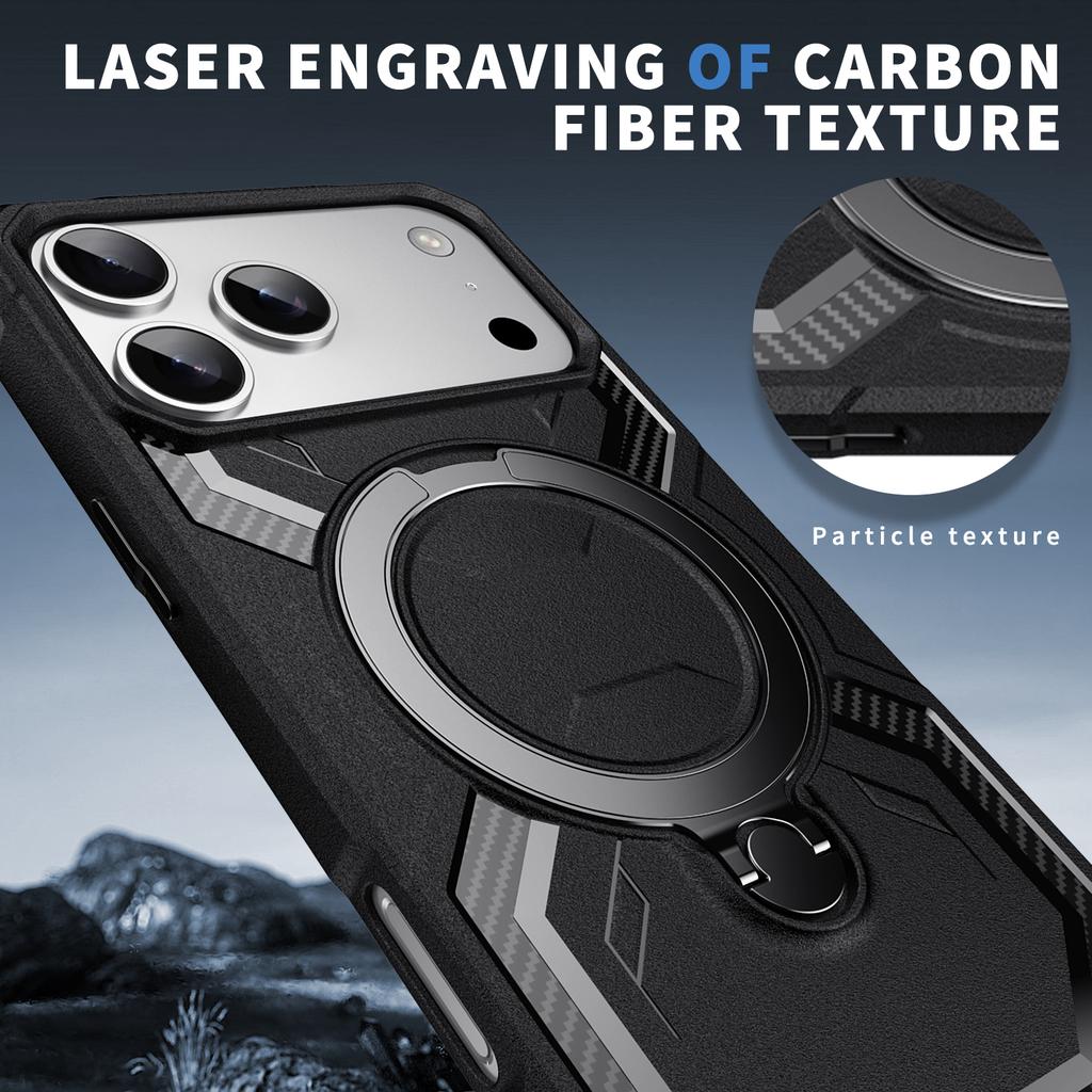 For iPhone 17 Pro Max Case Compatible with MagSafe Kickstand TPU+PC Phone Cover