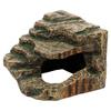 Reptile Hideout Cave Decorative Rock Basking Platform Aquarium and Terrarium Resin Ornament for Bearded Dragon Lizard Fish
