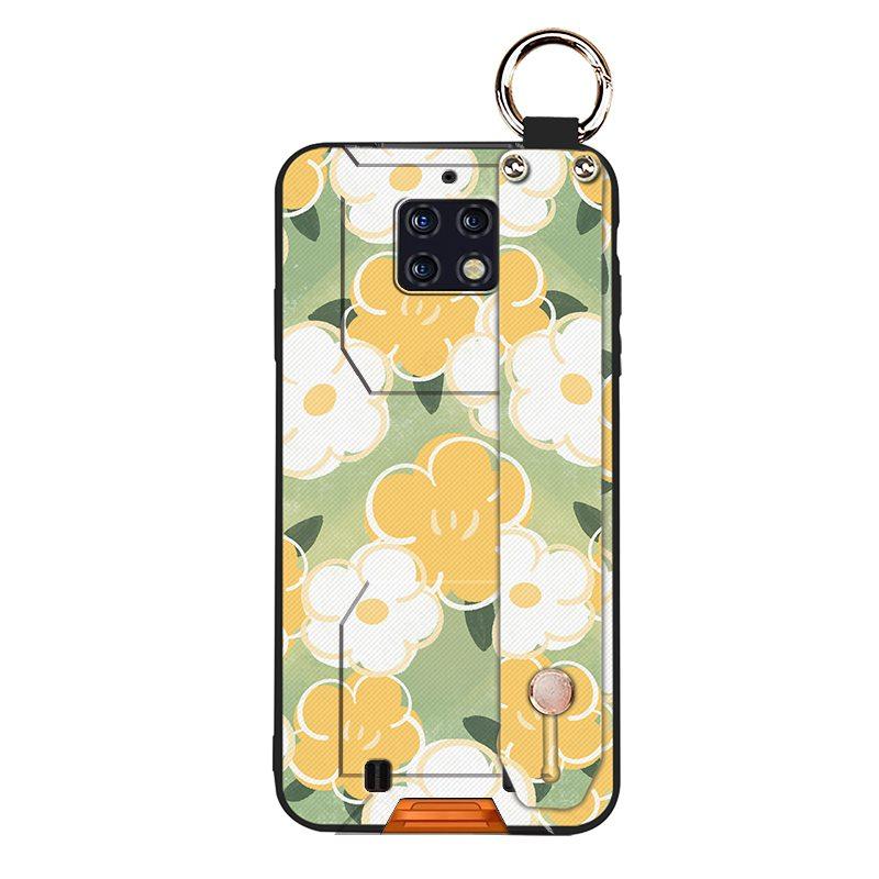 Phone Holder Wristband Phone Case For Oukitel WP6 Oil Painting Soft Case Fashion Design Protective Kickstand Anti-knock