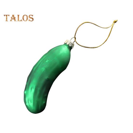 

Подвесное украшение в виде огурца с шнурком, легко подвешиваемое рождественское украшение в виде соленья на елку 1pc