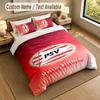 Bedding Set 1 Duvet Cover 2 Pillowcases PSV Eindhoven FC Print Soft Bed Linen Bedroom Decor