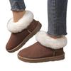 Winter Large Size Metal Buckle Fleece Cotton Shoes European and American Thick-soled Snow Boots Women