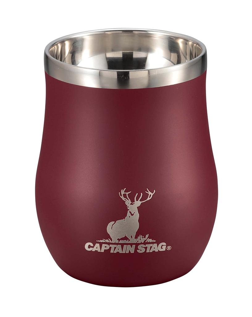 Captain Stag Outdoor Cup Mug Cup Tumbler Fragrant Vacuum Double Walled Tumbler 240ml Heat Insulation Stainless Steel Red (CAPTAIN STAG) UE-3577