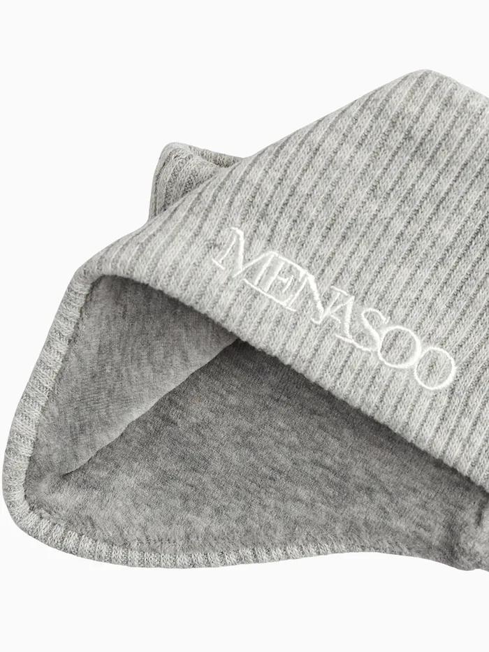 Menasoo Reversible Wool Headband_White Melange