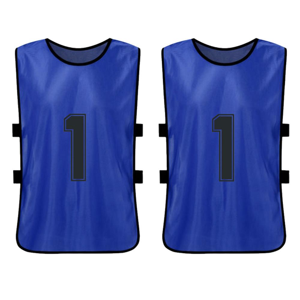 12 PCS Adults Soccer Pinnies Quick Drying Football Jerseys Sports Scrimmage Soccer Training Numbered Bibs Practice Sports Vest